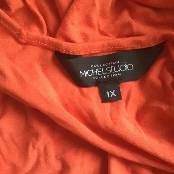 Embroidered orange cover up/ tunic top - Picture 9 of 9